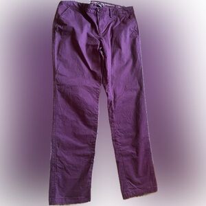 Eddie Bauer dress/chino purple pants boyfriend slim